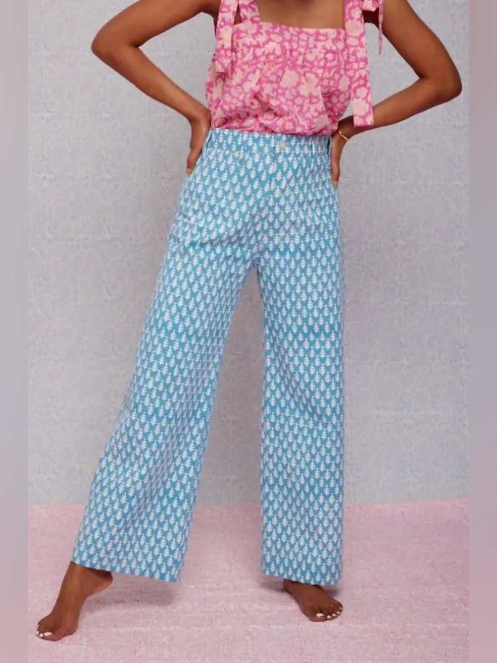 SZ Blockprints Disco Pant In Cornflower In Blue - S